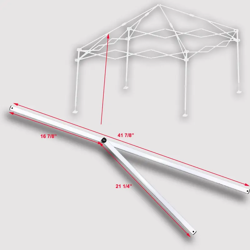 41.875-Inch Dual Peak Truss Bars for Ozark Trail Slant-Leg 12’×12′ Canopy