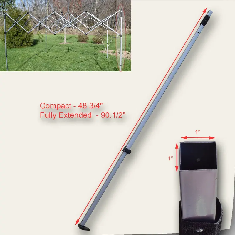 Adjustable Leg Replacement for Quik Shade Weekender Elite WE144 12’×12′ Straight-Leg Canopy