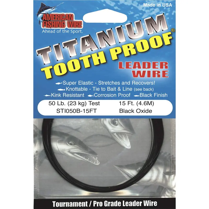 AFW Titanium Single-Strand Leader Wire – 15 ft