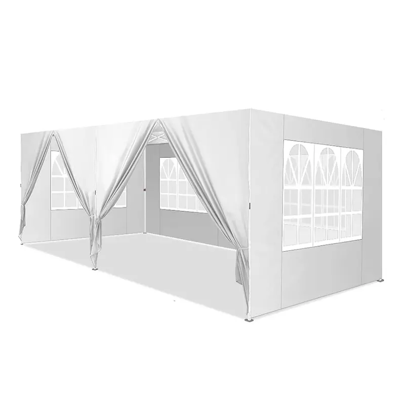 COBIZI 10×20 Canopy Sidewalls with Clear Vinyl Windows (6-Piece Set)