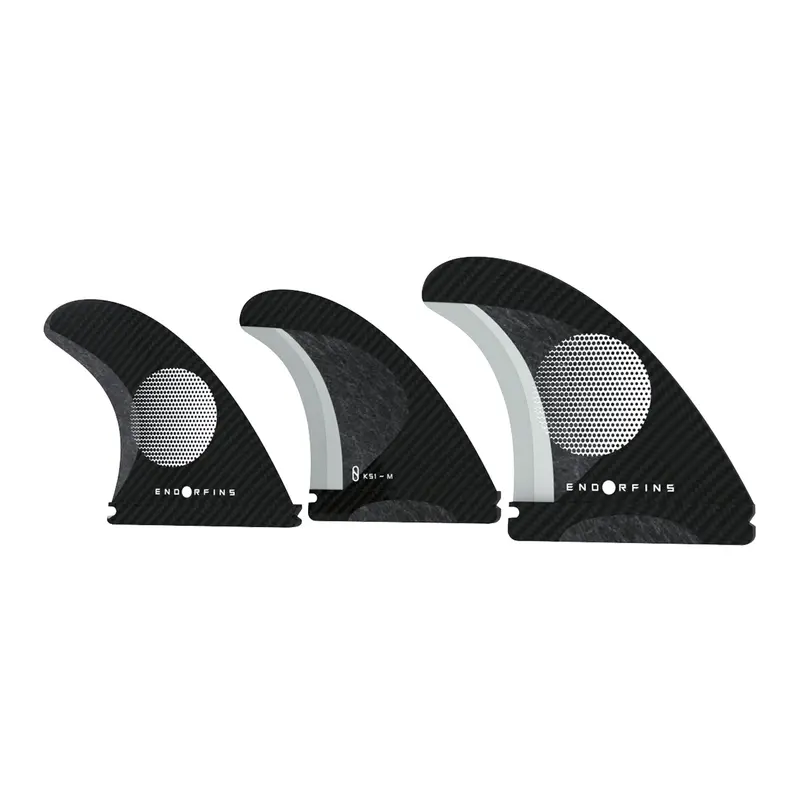 Endorphins Slater KS1 Tri-Fin Set – Medium, Black/White