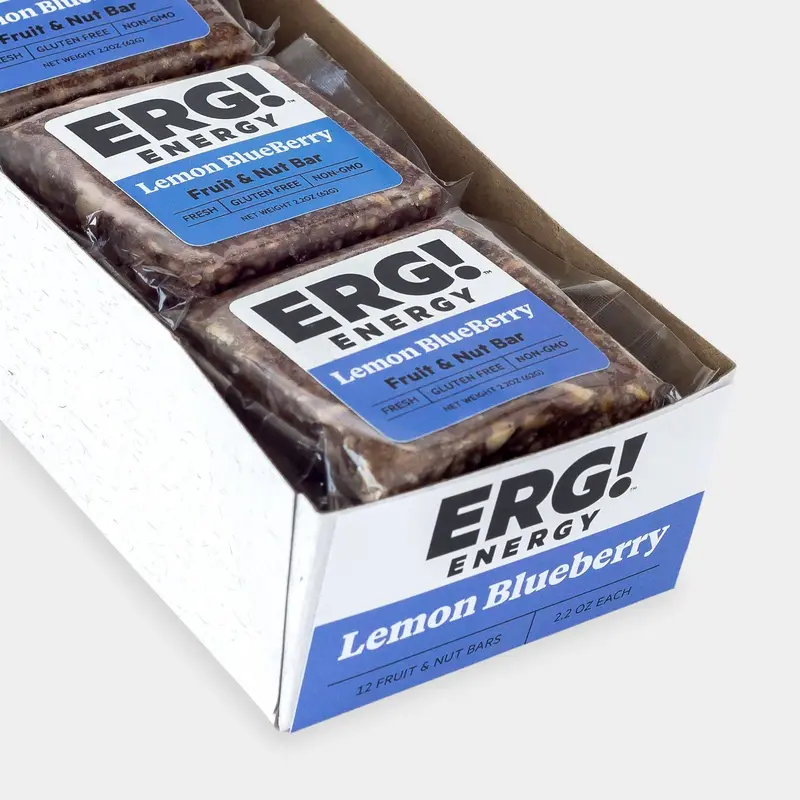ERG! Lemon Blueberry Energy Bars – 12-Count Package