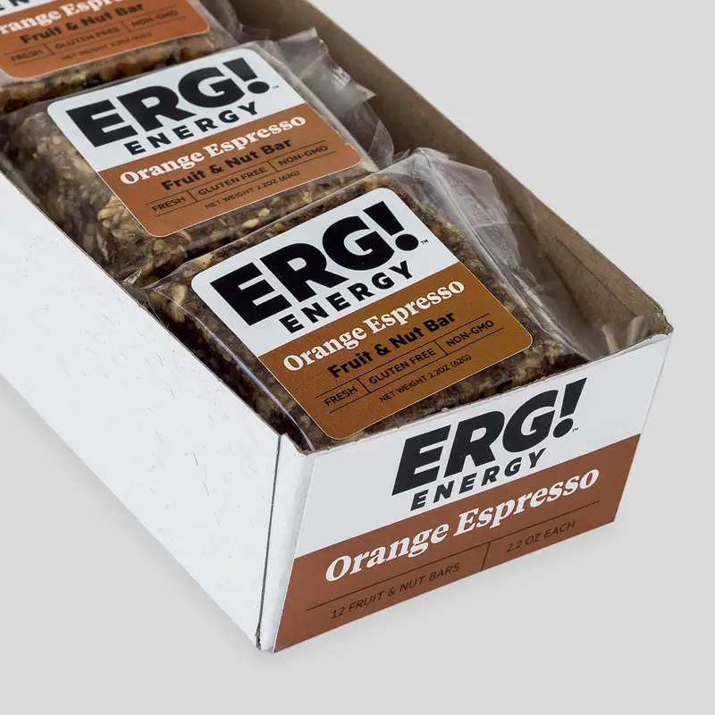 ERG! Orange Espresso Energy Bars – 12-Count Box