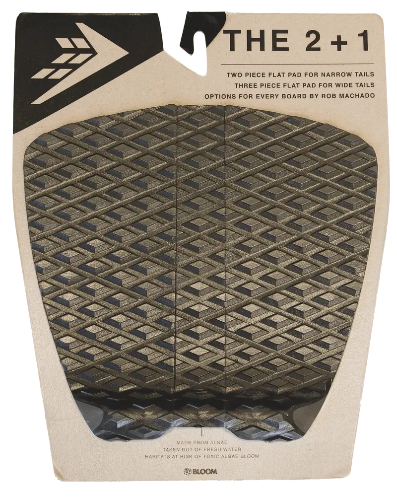 Firewire 2+1 Flat Traction Pad – Black and Charcoal
