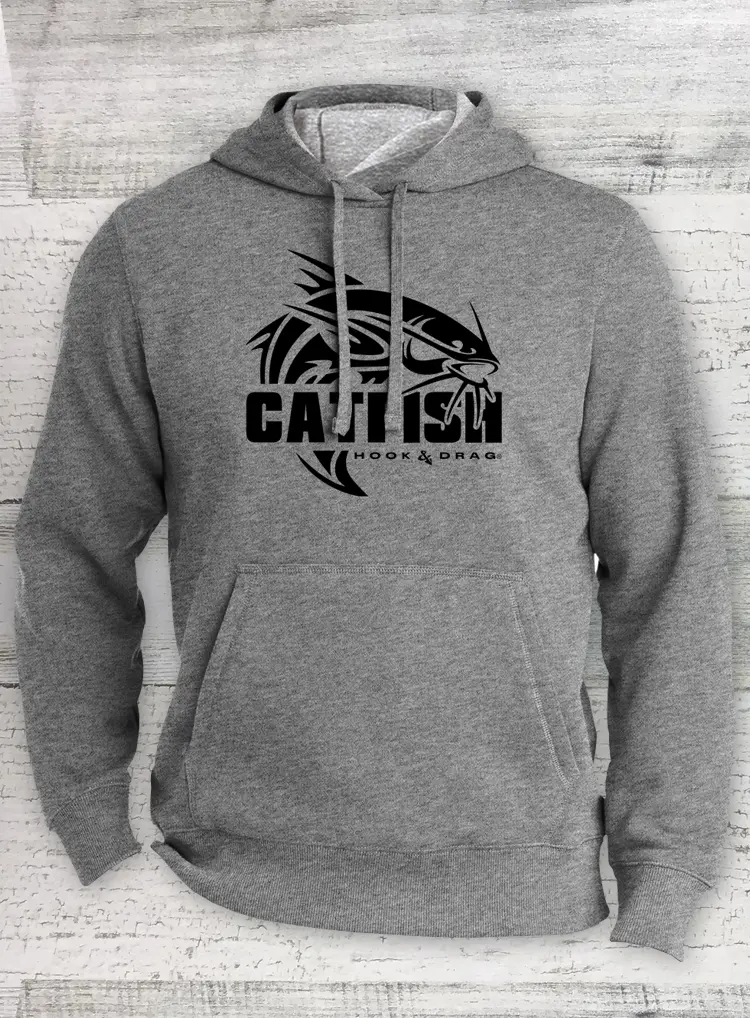 HD Modern Retro Catfish Hoodie – Vintage Heather Cotton Blend