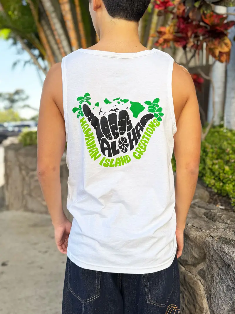 HIC Aloha Go Around Tank Top in White