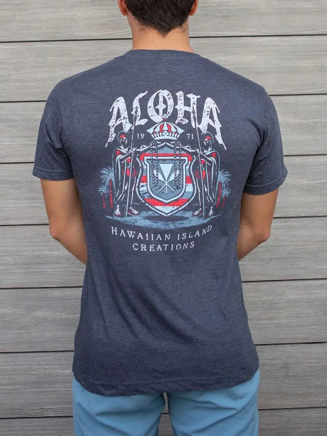 HIC Protect the Crest Graphic Tee in Charcoal Heather