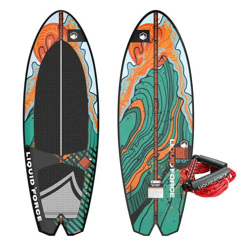 Liquid Force Rocket Wakesurf Board with Surf Rope Included