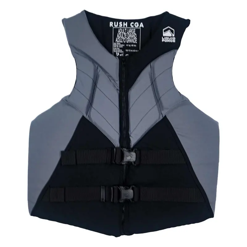 Liquid Force Rush Men’s PFD Life Jacket – Black/Grey