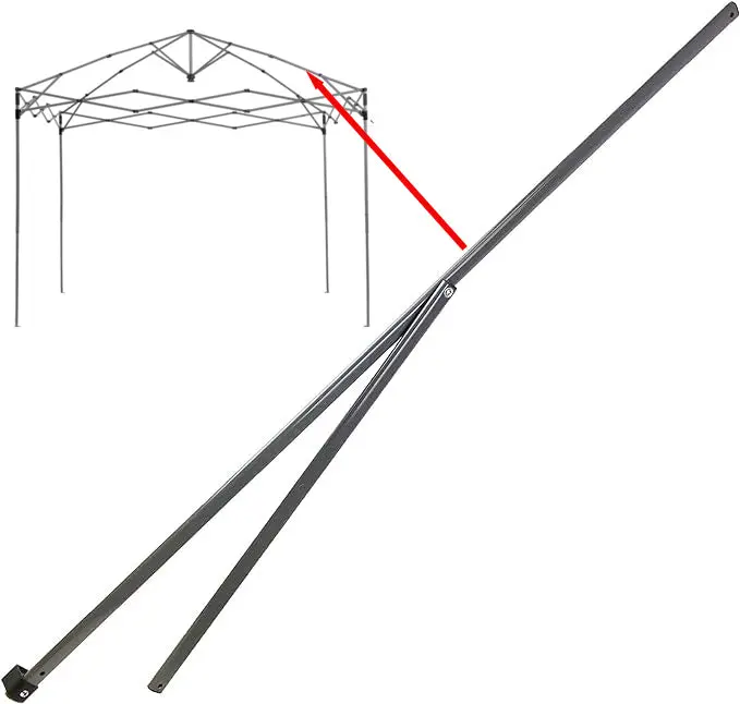 Lower Peak Truss Bar with Support for Quik Shade Expedition EX100 10’×10′ Canopy