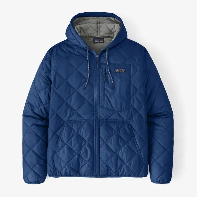 Men’s Diamond Quilted Bomber Hoodie – Stylish Casual Outerwear