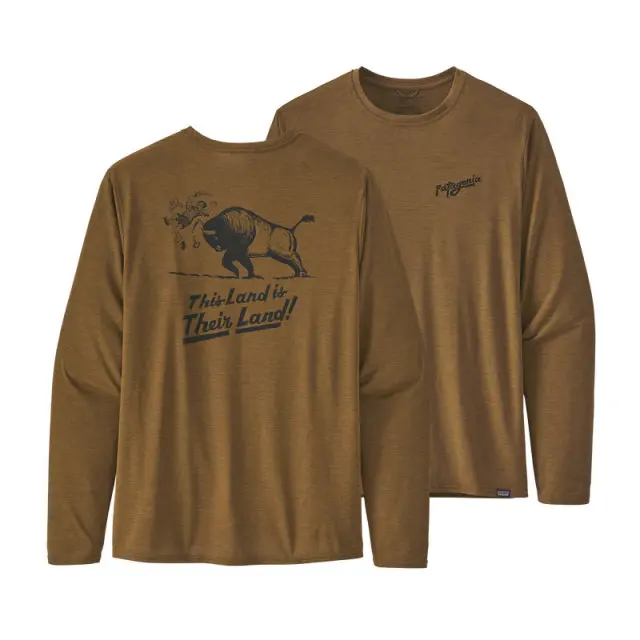 Men’s Long-Sleeve Cap Cool Graphic Shirt