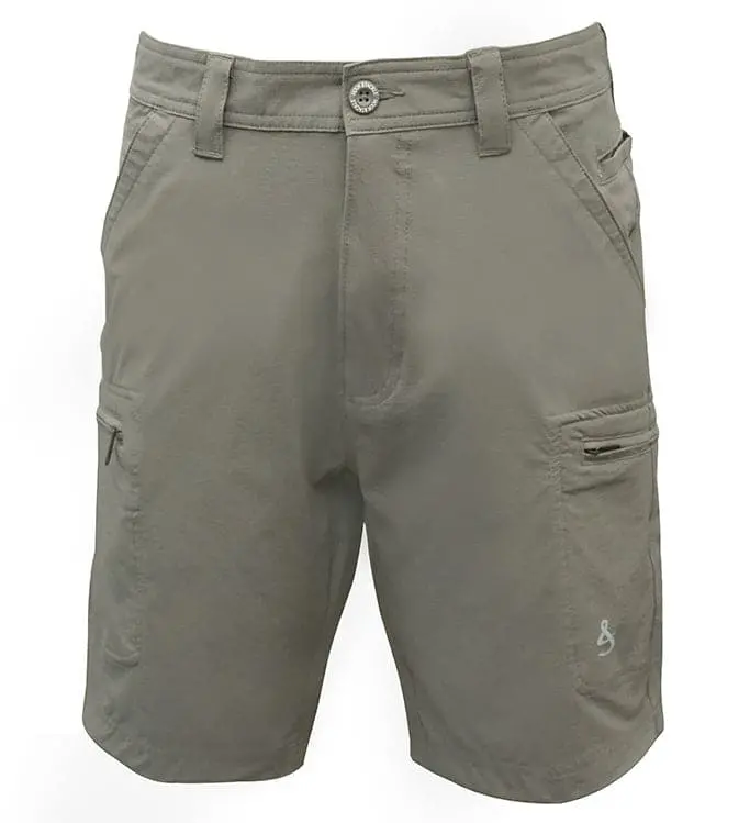 Men’s Ripstop Driftwood Fishing Shorts – 4-Way Stretch & Abrasion-Resistant