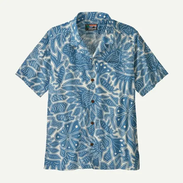 Men’s Tidal Threads Camp Shirt – Breathable, Wrinkle-Resistant Tropical Shirt