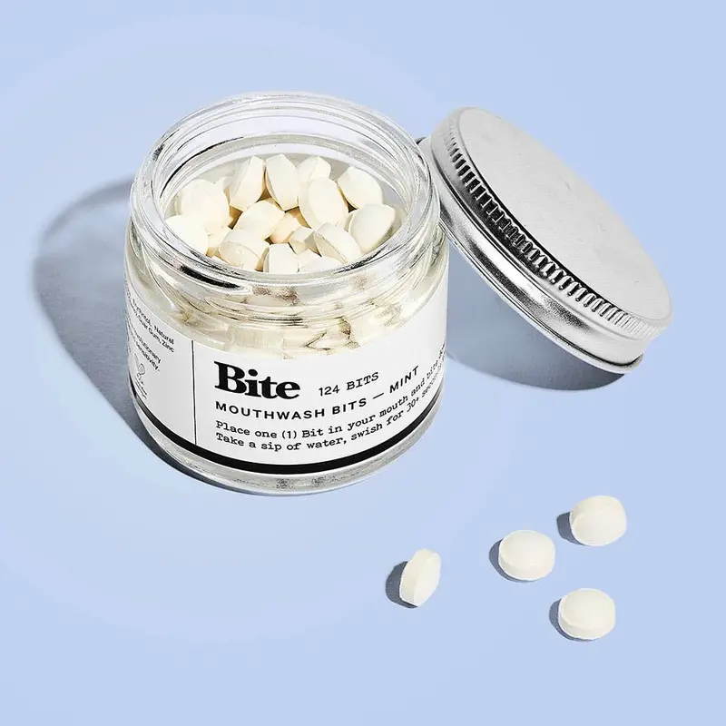 Mint-Flavored Zero-Waste Mouthwash Bits by Bite