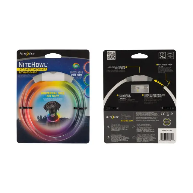 NiteHowl LED Safety Necklace – Rechargeable Disc-O Select Design