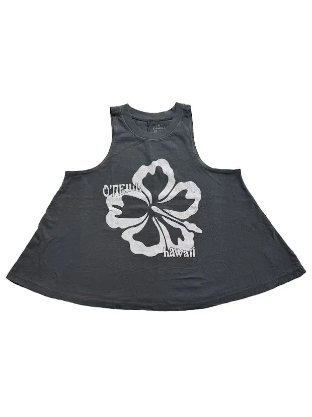 O’Neill Hibiscus Hill Women’s Sleeveless Tank in Faded Off-Black