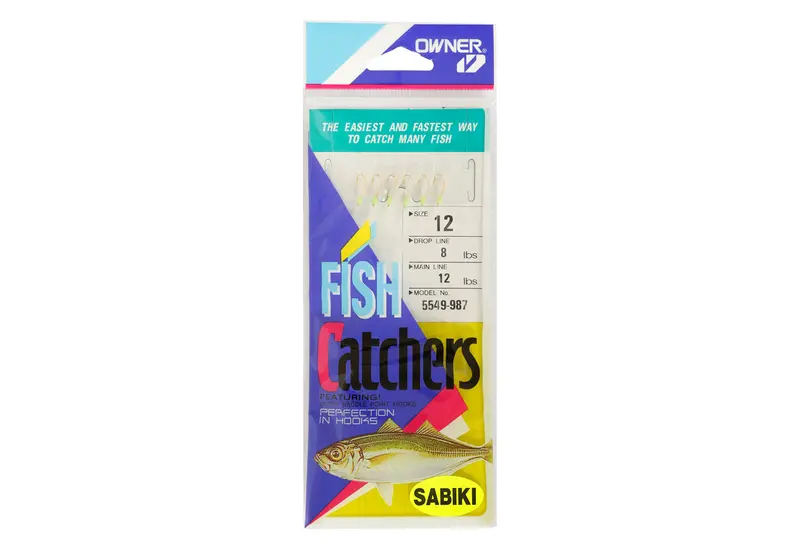 Owner White Hage Fish Skin Sabiki Rig – Natural Bait Mimic