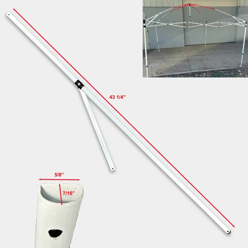 Ozark Trail 10×10 Simple Push Canopy: Rounded Upper Peak Truss Bar