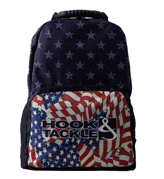 Patriot-Themed Fishing Backpack for Outdoor Enthusiasts