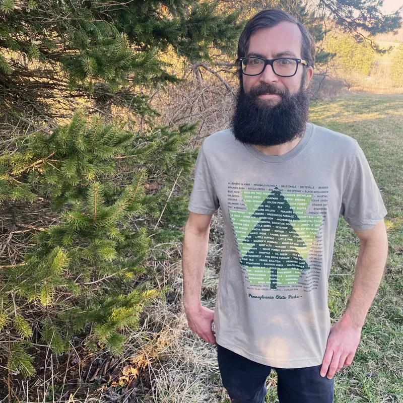 Pennsylvania State Parks Graphic T-Shirt – Size 2XL by Lightning Bug Gift Co.