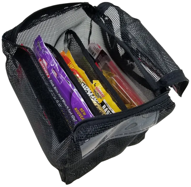 Plastic Lure Billfold with Mesh Zippered Compartment