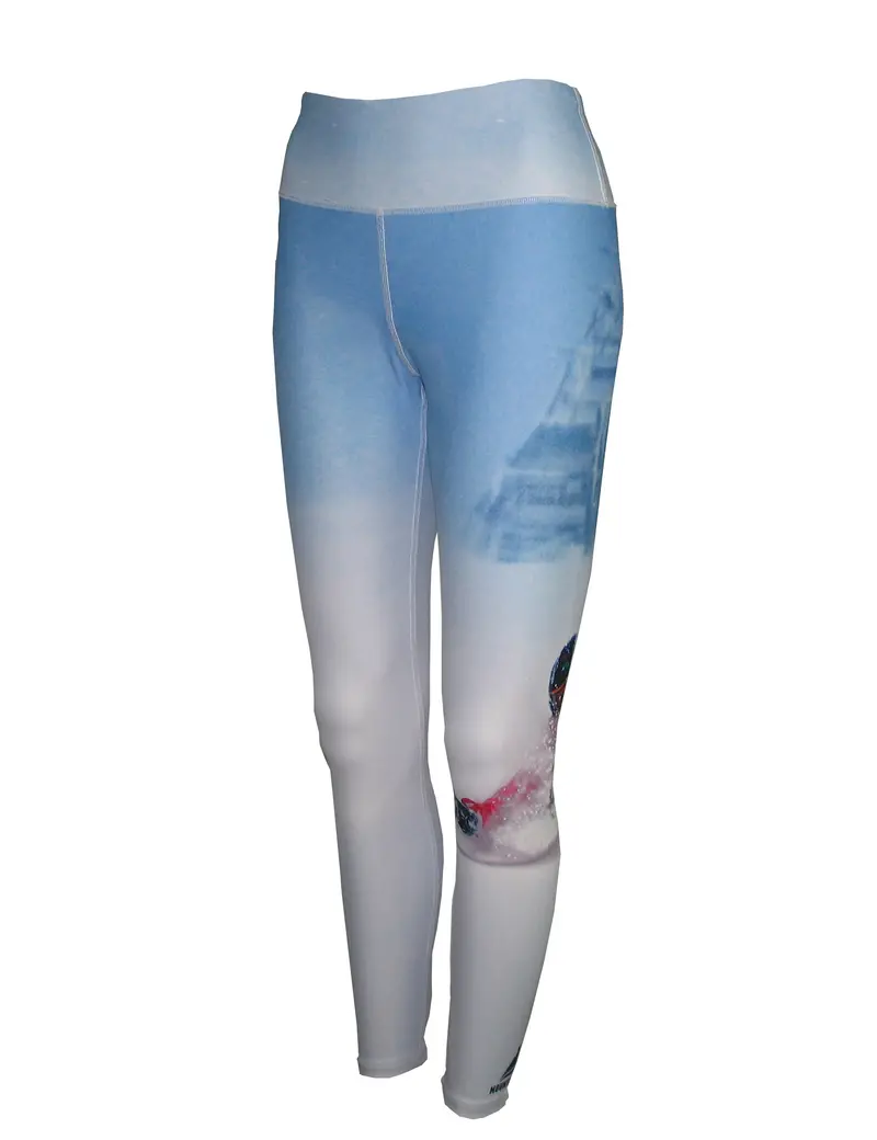 Pow Mountain Sport Leggings with Alpine Print