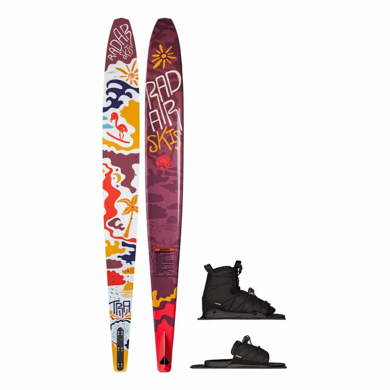 Radar Girl’s T.R.A. Slalom Ski with Prime Binding & Adjustable Toe Plate