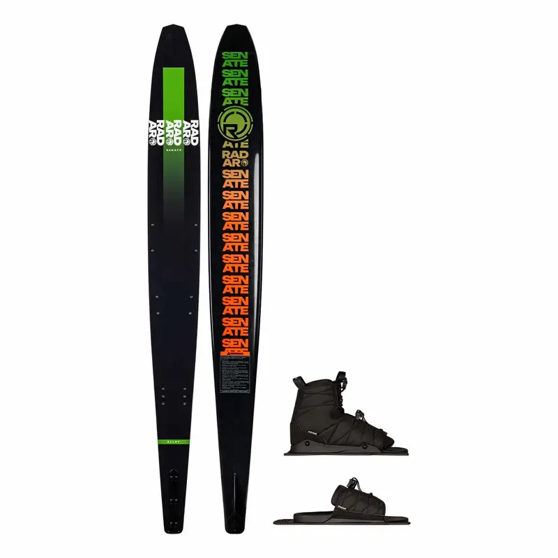 Radar Senate Alloy Slalom Ski with Prime Binding and Adjustable Rear Toe Plate