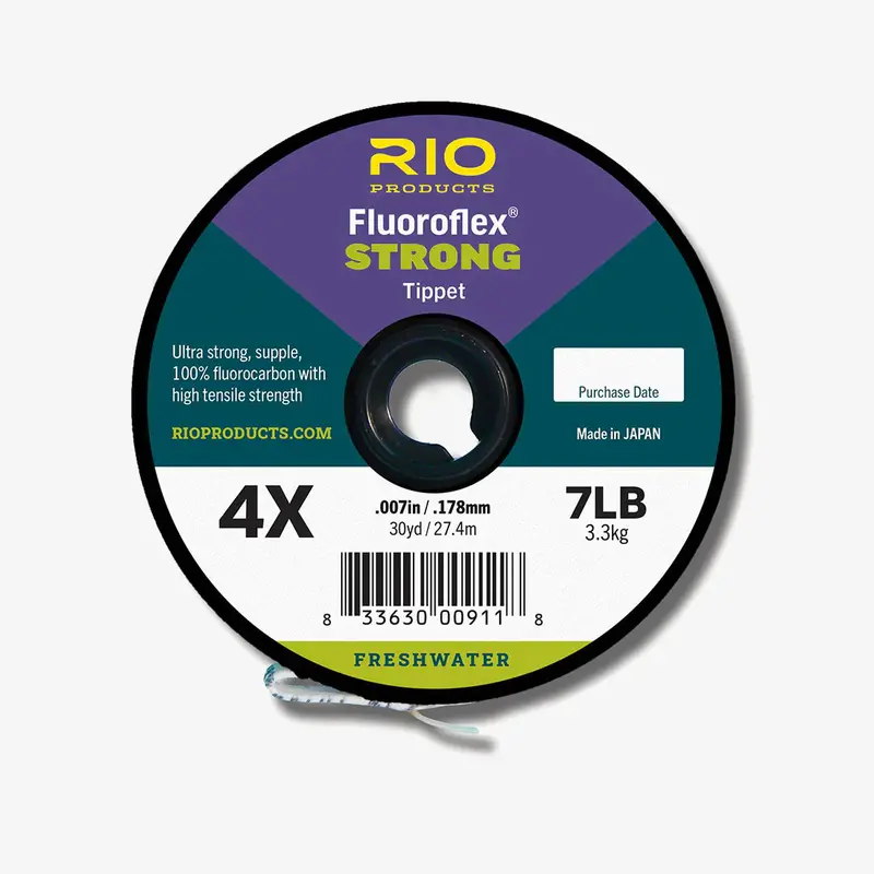 RIO FluoroFlex Strong Tippet – 30-Yard Spool, Low-Visibility Fluorocarbon