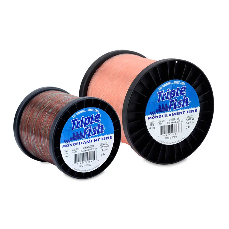 Triple Fish Premium 2-LB Monofilament Fishing Line Spools